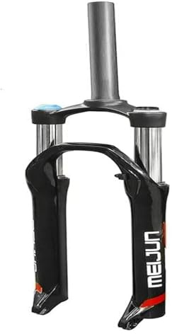 Fourche à suspension de vélo de montagne de 27,5 pouces 100 mm fourche à ressort à huile de vélo à tube droit Fourche avant de vélo (27,5'' blanc) (27,5'' noir)
