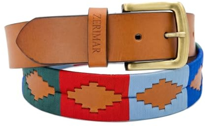 Zerimar Herrengürtel aus Rindsleder, Argentinischer Polo-Stil, Breite 38 mm, elegante Schnalle, hochwertiges Lederband