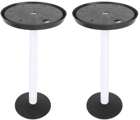 Hiraith Adjustable Height Plant Inserts Drainage Hole Planter Filler Risers for Inside Flower Pot Container, Stylish and Practical, for Large Container, PP, ABS (Black)