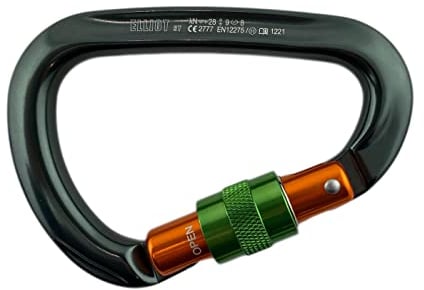 Elliot Don HMS Schraubkarabiner, Farbe:anthrazit/orange