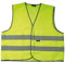 Wowow Unisex Kinder Mesh Gilet Reflexweste, Gelb/Silber, 3-6