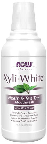 NOW Xyliwhite Neem & Tea Tree Mouthwash, 473 g 16 fl. oz.