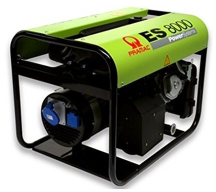 Pramac Generatore ES8000, Benzina, Verde, Generatore di Elettricità, Avviamento a Strappo