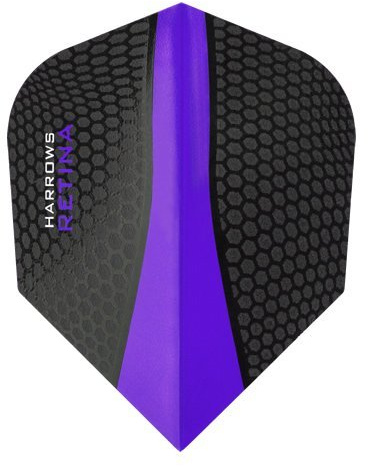 Harrows Retina Dart Flights - 5 Sets (15) - 100 Micron Extra Strong - Standard - Purple by Darts Corner