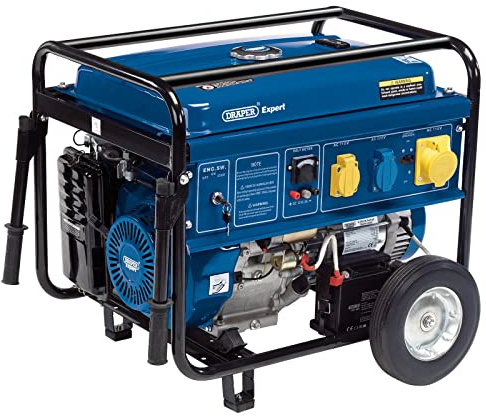 Draper 23984 4.0KVA/3.5KW Petrol Generator with Wheel
