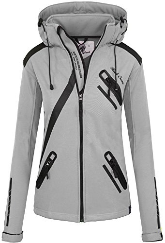 Rock Creek Softshelljacke Damen Outdoor Windbreaker D-371 Hellgrau XL