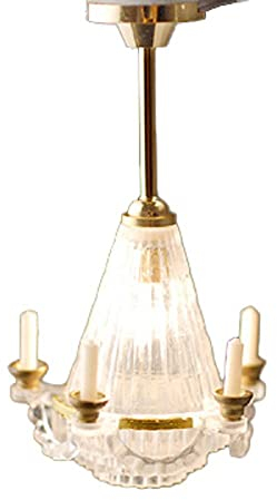 Melody Jane Puppenhaus Hochzeitstorte Chrystaline Kronleuchter 12V Miniatur Elektrische Beleuchtung