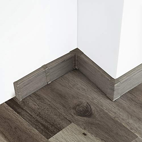 [DQ-PP] 1 x Innenecke 55mm PVC millennium Dunkel Laminatleisten Fussleisten aus Kunststoff PVC Laminat Dekore Fußleisten