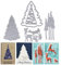 3 Motive Weihnachten Stanzschablone Weihnachtsbaum Stanzbögen Prägeschablone Stanzformen für Scrapbooking Fotopapier Karten Handwerk DIY Herstellung Geburtstag Geschenk Cutting Dies