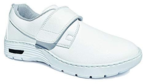 GIMA Scarpa Professionale HF200, Tipo Sneakers, Unisex, Antiscivolo, Antistatiche, Waterproof e Leggere, in Microfibra Traspirante, con Chiusura in Velcro, Colore Bianco, Misura 43, 1 Paio