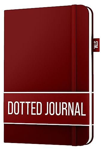 Scribbles That Matter Notizbuch A5 dotted - Your 150 Seiten Bullet Dotted Journal Auslaufsicheres, 120gsm dickes Papier für die Arbeit Hardcover notizbuch dotted (5,75 x 8,5), Burgund