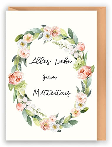 Muttertagskarte | Karte Muttertag | Muttertag Karte | Karte zum Muttertag | Alles Liebe zum Muttertag