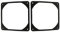 ZYAMY 2pcs 120mm Black Antivibration Rubber Fan Gasket 120 x 120 mm 12cm Shock Absorption Pad for Computer PC Case, Black
