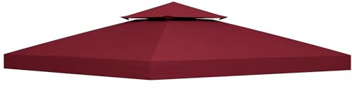 Outsunny - Lona de repuesto para carpa (3 x 3 m, poliéster de alta densidad, 180 g/m²), color rojo