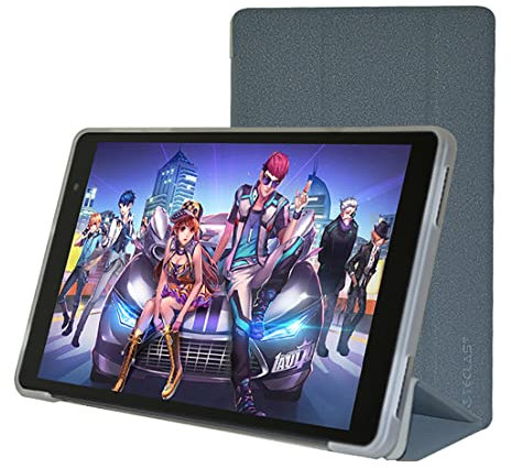 AKNICI TECLAST P85 Coque Étui, Ultra Mince Housse Étui Case de Protection avec TPU Souple Coque Arrière pour TECLAST P85 Tablette Tactile 8 Pouces, Housse Étui Case en PU avec Support Fonction - Gris