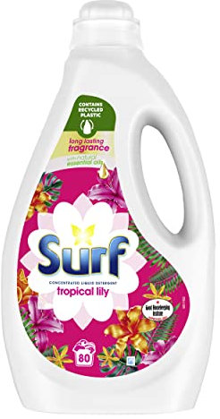 Surf Tropical Lily infused with natural essential oils Concentrated Liquid Laundry Detergent for fresh and clean washing 80 Washes