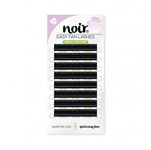 Noir Volume Lashes Easy Fan Lashes D curl 0.03 11mm Mega Volume Self Fanning Eyelash Extensions