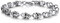 Bandmax Totenkopf Armband Herren Punk Biker Armband Edelstahl Skull Armband Männerarmband Gotik Gliederarmband Schickes Schmuckstück für Halloween Länge 21CM