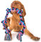 Dog Rope Toy Extra große Hundespielzeug Seil für aggressive Kauer - 108cm, 6 Knoten, 100% nicht gefärbt unzerstörbar Baumwollseil für große und mittlere Rasse Hund Kauspielzeug Tug of War -Cremefarben