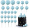 Gyufise 30Pcs Balls Cake Topper DIY Cake Insert Toppers Ball Cake Picks Cupcake Topper for Birthday Party Baby Shower Wedding Cake Decoration Blue
