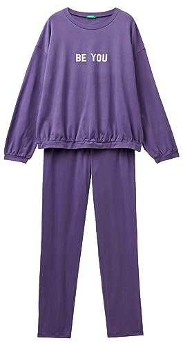 United Colors of Benetton Pig(Maglia+Pant) 37YW3P02A Set di Pigiama, Viola 0V7, XS Donna