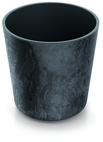 URBNLIVING Large Round Modern Concrete Look Planter Flower Plant Pot Indoor Outdoor Garden Decor Contemporary D30cm xH29.4cm (Anthracite)