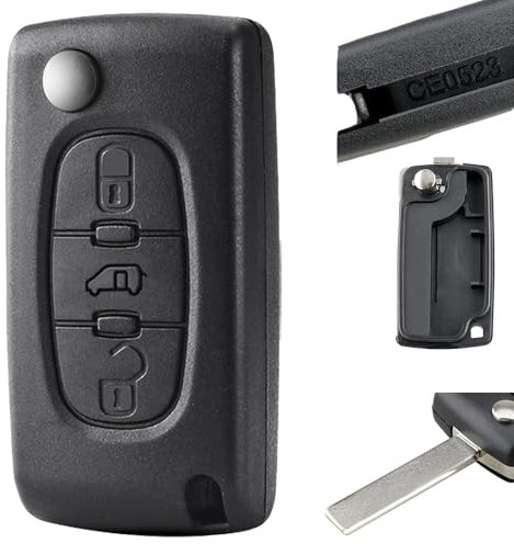 3 Buttons Car Key Fob Case For Peugeot Expert Van Citroen Dispatch Fiat Scudo Toyota Proace CE0523 HU83 Blade No Battery Holder with Groove