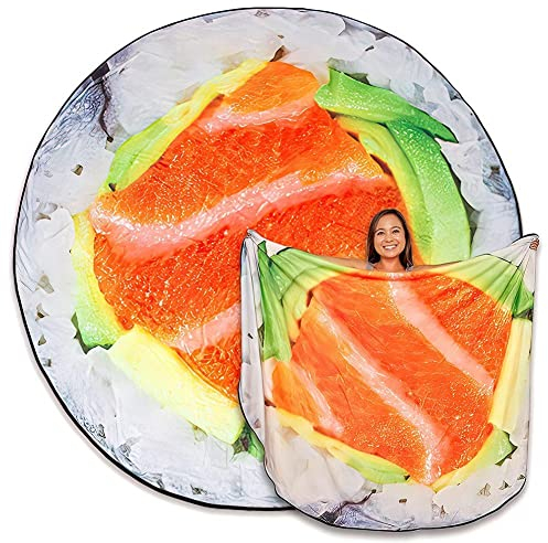 Haowul Sushi Werfen Decke Für Kinder Lustige Cartoon Sushi Food Flanell Decke Weich Gemütliche Bettdecke Für Jungen Mädchen Erwachsene Bunte Leichte Decke Für Wohnkultur, Couch, Sofa