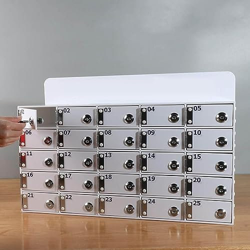 XDLYWUZIQ Staff Lockers for Office School Classroom Factory, Cell Lock Up Box to Keep You Away from Your Cell Phones, Lockable Storage Bin Organiser Box,60Grids