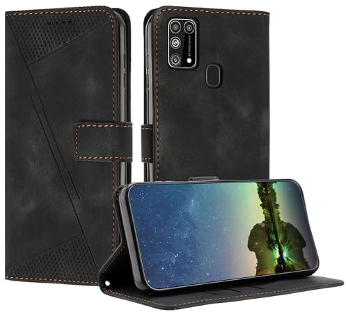 Mo-Beauty Cover per Samsung Galaxy M31 / M21S, Cover Portafoglio in Pelle Sintetica Tasca Carte Antiurto Protettiva di Con Slot Premium Flip Libro Custodia per Samsung M31 /M21S (Nero)