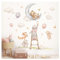 Little Deco Wandsticker Bär auf Mond Kinderzimmer Wandtattoo Waldtiere Luftballons Babyzimmer Wandaufkleber Schlafzimmer Wanddeko DL5016-03