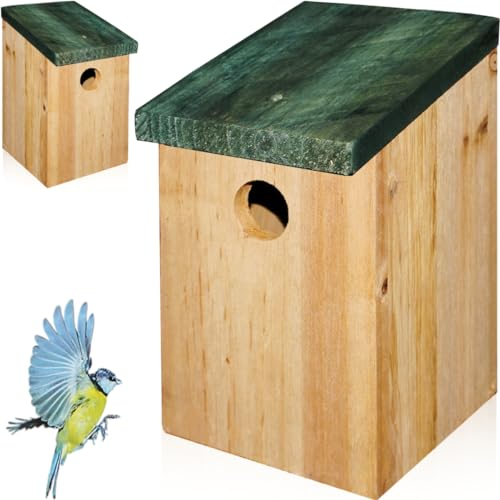 2er Set Nistkasten Nisthöhle für kleine Vögel Meisen aus Massiv - Holz