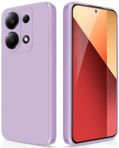 GiiYoon Cover per Xiaomi Redmi Note 13 Pro 4G/Poco M6 Pro 4G Custodia in Silicone, Custodia Antiurto Case Sottile in Silicone TPU con Strato Interno in Fibra e Protezione della Fotocamera, Viola