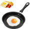 RANJIMA Mini Pfanne, Ø 12cm Klein Pfanne Antihaft Induktionspfanne mit Hitzebeständig Griff, Antihaftbeschichtet Spiegeleipfanne Tragbar Eierpfanne Bratpfanne für Camping Kochen Induktion Gasherd