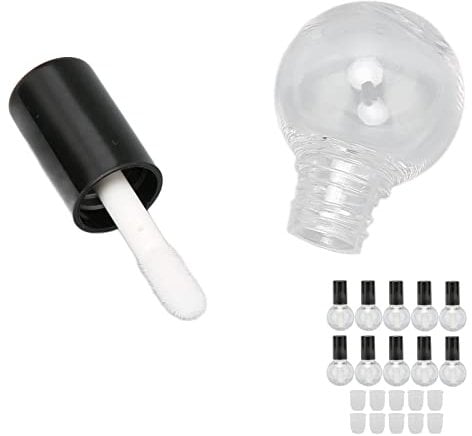 10Pcs 5ml Cute Ball Type Empty Lip Gloss Tubes Containers, DIY Refillable Lip Gloss Bottle for Travel, Beginners and Practice, Perfect for Gift Making