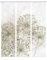 HOME in green HIG Schiebegardine Cintia 3er Set, 245x60 cm, Aluim Blumendruck, Farbe:Natur, Größe:245 x 60 cm, Anzahl:3er-Set