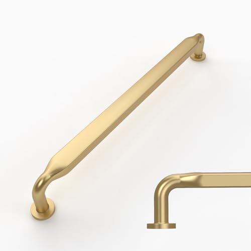 Amerdeco 10 Stück Möbelgriffe Gold,192mm Lochabstand, Zinklegierung Schubladengriffe & Schrankgriffe für Küchenschränke & Kleiderschränke UK0071