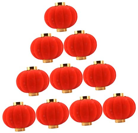 Uonlytech 16stücke Laterne Runde Laternen Dekorative Laterne Chinesische Laternen Frühlingsfestlaternen Langlebig Weich Leuchtend Innen Und Außendekoration