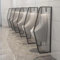YYRHD-CZ Sichtschutz for Toilettenurinale, Urinaltrennwand, Trennwand for Öffentliche Toiletten, Edelstahlrahmen/gehärtetes Glas, Stabil Und Robust Und Beständig Gegen Hohen Druck(Black,Partition*2)