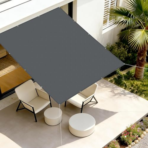 AXT SHADE Voile d'ombrage Imperméable Rectangulaire 3x4m Toile Ombrage UV Protection avec Oeillets pour Terrasse Jardin Extérieur-Anthracite