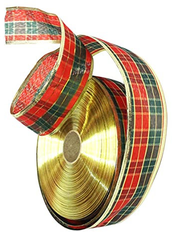 Scottish Plaid Ribbon Wrader präsentieren Stoffband für Hochzeitshäuser Geschenkverpackung Kunsthandwerk.