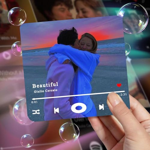 CCZUIML kühlschrankmagnet mit Musik, Kühlschrankmagnet mit Personalisiertem Album und Musik, zum Selbermachen, Lieder abspielen, Dekoration, Geschenk für Paare, Weihnachten, Valentinstag