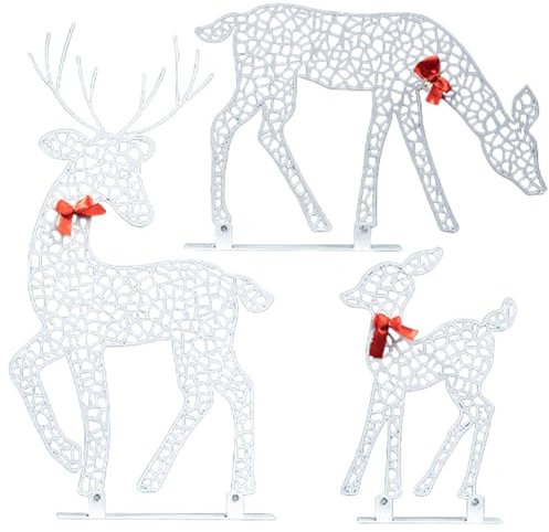 LED Rentier Eisen Figur Hirsch Außen Innen Weihnachtsdeko Beleuchtet Deko Weihnachtsfigur Rentier Weihnachtsbeleuchtung Für Außen Und Innen Weihnachtsfigur Rentier Außen Rentier Outdoor Weihnachts Dek