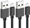 World biz Micro USB Cable, 2Packs 3M Android Charging Cable 3.1A, Micro Charging Cable Braided Compatible with PS4 Controller, Samsung Galaxy J7, S7, S6,Kindle Fire,Tablet (Black)