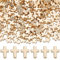 Mini Kreuz Charms,100 Stück 18K Vergoldet Anhänger DIY Kreuz Anhänger,Golden Cross Anhänger,Mini-Anhänger,Kreuzperlen,Kruzifix-Charms,Für Schmuckherstellung,DIY Halskette,Armband,Ohrringe 13x10mm(B)