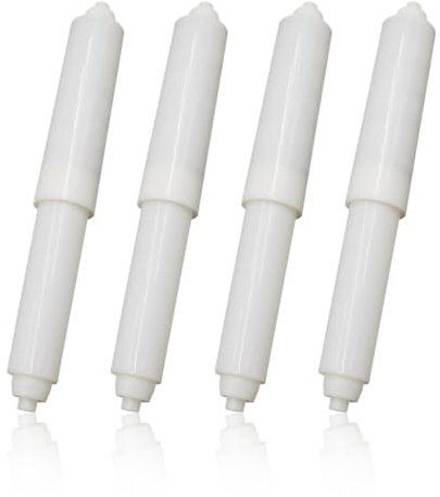 4 Pezzi Portarotoli in Plastica, Rulli per Portarotoli in Plastica con Molla, Rulli Porta Carta Igienica, Porta Carta Igienica, Ricambi per Portarotolo del Bagno