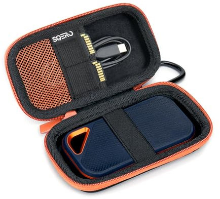 Étui de Protection pour SanDisk Portable/Extreme/Extreme Pro 1 to, 2 to, 4 to, 500 Go Disque Dur SSD Externe, Housse Coque de Transport Rigide