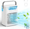 Aceshop Condizionatore Portatile, 650ML Raffreddatore D'aria Evaporativo con Timer 2-4H, 3 Velocità, 2 Modalità di Nebbia, 7 Luci Colorate, Mini Raffreddatore D'aria Personale per Camera Ufficio