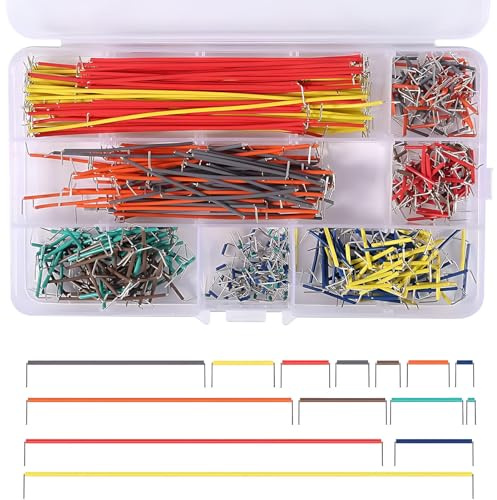 560 Stück Breadboard Jumper Wire Set,Breadboard Jumper Kabel Kit,Breadboard Jumper Cable Bridges,Breadboard Jumper Wire Male to Male Sortiert Mit Plastikbox,Für Steckbrett,14 Verschiedene Längen | Jumper Cable Bridges Breadboard Jumper Wire Male to Male Sortiert Mit Plastikbox,Für Steckbrett,14 Verschiedene Längen