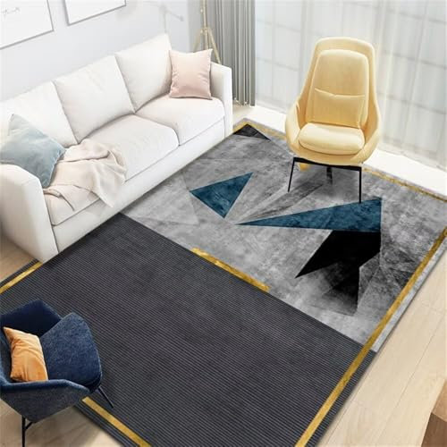 DJHWWD Teppischsclafzimmer Piano Teppich Area Rugs Blau schwarz moderner 50x80CM Grau waschsauger Schlafzimmer Teppiche